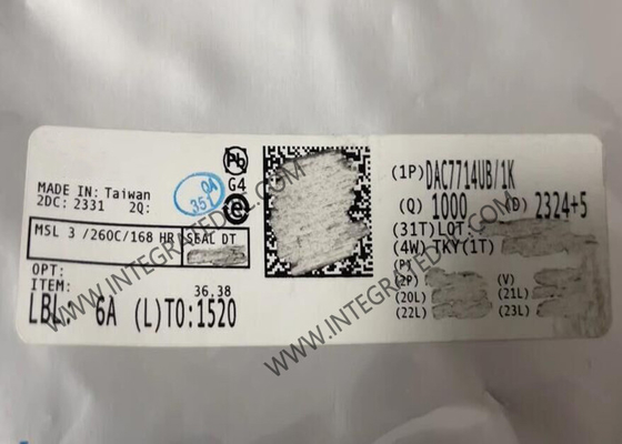 DAC7714UB ইন্টিগ্রেটেড সার্কিট চিপ 12-বিট ডিজিটাল টু অ্যানালগ কনভার্টার SOIC-16