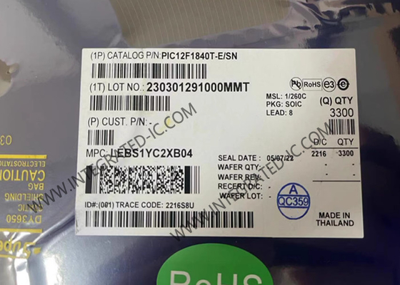 PIC12F1840T-E/SN মাইক্রোকন্ট্রোলার MCU 7KB ফ্ল্যাশ 32MHz মাইক্রোকন্ট্রোলার XLP প্রযুক্তি সহ