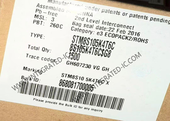 STM8S105K4T6C মাইক্রোকন্ট্রোলার MCU 8-বিট মাইক্রোকন্ট্রোলার IC 16MHz এমবেডেড MCU LQFP32