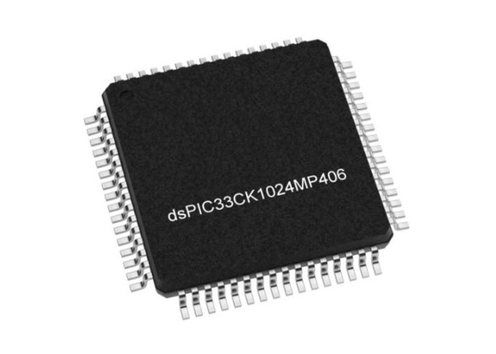 DSPIC33CK1024MP406-E/PT মাইক্রোকন্ট্রোলার MCU একক কোর ডিজিটাল সিগন্যাল কন্ট্রোলার TQFP-64