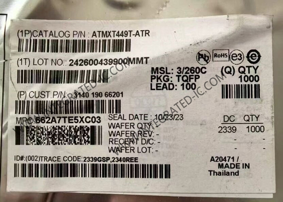 ATMXT449T-ATR ইন্টিগ্রেটেড সার্কিট চিপ উচ্চ কার্যকারিতা maXTouch টাচস্ক্রিন কন্ট্রোলার