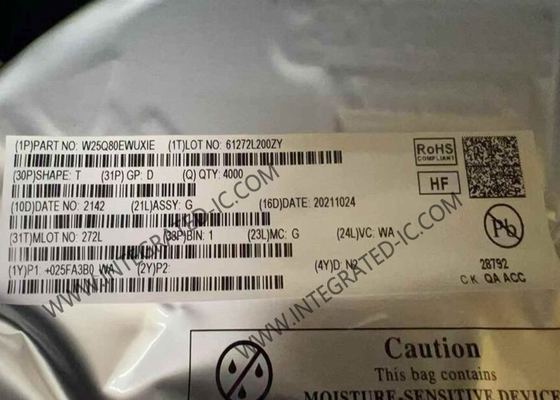 W25Q80EWUXIE মেমরি আইসি চিপ 1.8V 8M-বিট সিরিয়াল ফ্ল্যাশ মেমরি USON-8 প্যাকেজ
