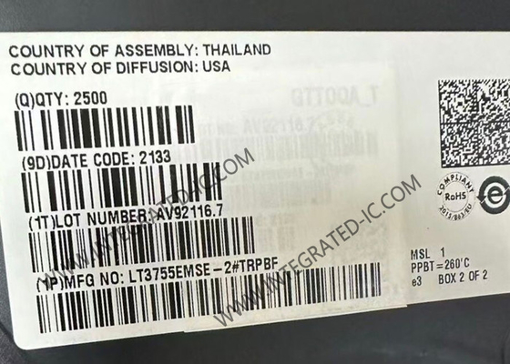 LT3755EMSE-2 ইন্টিগ্রেটেড সার্কিট চিপ 4.5V থেকে 40V LED কন্ট্রোলার MSOP-16 প্যাকেজ
