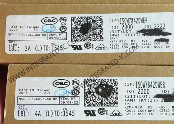 ISOW7842DWER ইন্টিগ্রেটেড সার্কিট চিপ 5000Vrms কোয়াড চ্যানেল ডিজিটাল আইসোলেটর SOIC16