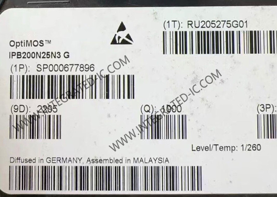 ইন্টিগ্রেটেড সার্কিট চিপ IPB200N25N3G 250V OptiMOS TM এন-চ্যানেল পাওয়ার MOSFET ট্রানজিস্টর
