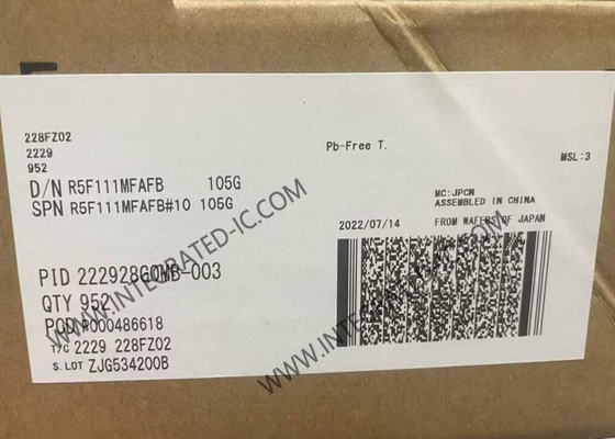 R5F111MFAFB মাইক্রোকন্ট্রোলার MCU RL78/L1C মাইক্রোকন্ট্রোলার IC 24MHz 16Bit MCU LQFP80