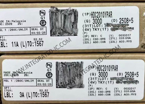 HDC2010YPAR সেন্সর IC 50nA Low Power Humidity And Temperature ডিজিটাল সেন্সর DSBGA6