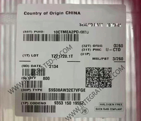 S9S08AW32E7VFGE মাইক্রোকন্ট্রোলার MCU 40MHz 8 বিট মাইক্রোকন্ট্রোলার IC 8 বিট S08 MCU LQFP44