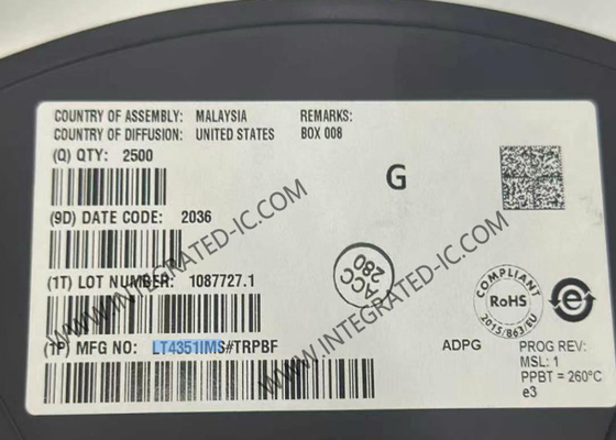 LT4351IMS ইন্টিগ্রেটেড সার্কিট চিপ ORing নিয়ামক MSOP10 MOSFET Diode-OR নিয়ামক