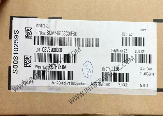 BCM54616SC0IFBG ইথারনেট আইসি সিঙ্গল-চিপ ইন্টিগ্রেটেড ট্রিপল-স্পিড ইথারনেট ট্রান্সিভার