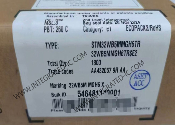 BT IC STM32WB5MMGH6TR 2.4GHz BT নিম্ন শক্তি 5.4 এবং 802.15.4 মডিউল