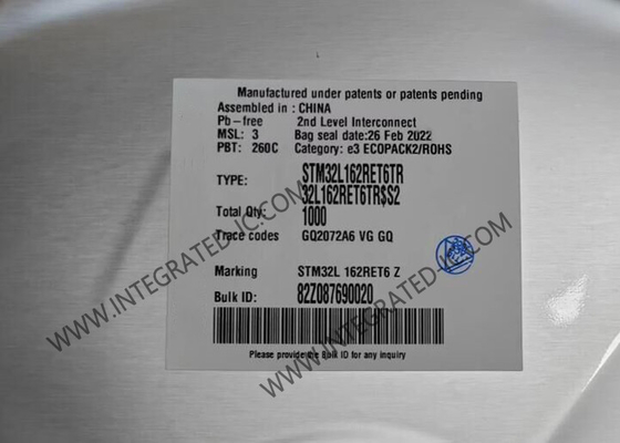 STM32L162RET6TR মাইক্রোকন্ট্রোলার MCU 32MHz 32 বিট সিঙ্গল কোর MCU LQFP64 এমবেডেড MCU