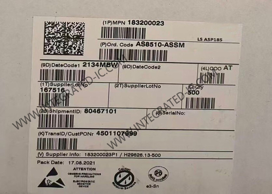 AS8510-ASSM ইন্টিগ্রেটেড সার্কিট চিপ 16 বিট ডেটা অ্যাক্সিভেশন ফ্রন্ট এন্ড আইসি SSOP20