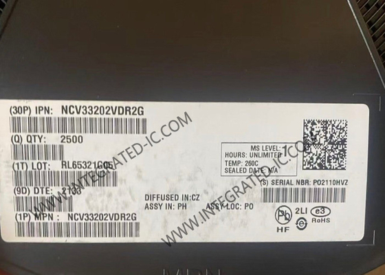 NCV33202VDR2G ইন্টিগ্রেটেড সার্কিট চিপ রেল টু রেল উচ্চ আউটপুট অপারেশনাল এম্প্লিফায়ার