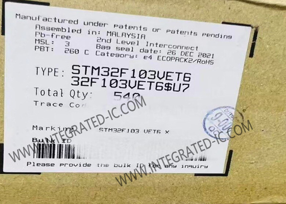 STM32F103VET6 মাইক্রোকন্ট্রোলার MCU 32-বিট সিঙ্গল-কোর MCU 72MHz ARM মাইক্রোকন্ট্রোলার