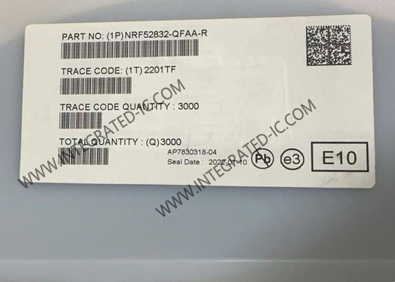 BT আইসি NRF52832-QFAA স্মার্ট 2.4GHz মাল্টিপ্রোটোকল আরএফ সিস্টেম অন চিপ 48-VFQFN প্যাকেজ