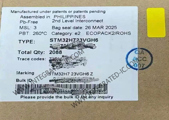 STM32H723VGH6 মাইক্রোকন্ট্রোলার MCU 32 বিট MCU 550MHz ARM কর্টেক্স এম 7 মাইক্রোকন্ট্রোলার আইসি