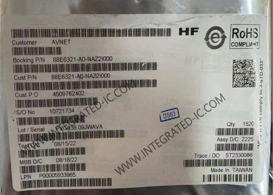 88E6321-A0-NAZ2I000 Ethernet IC 7-Port Unmanaged Automotive Ethernet Switch IC