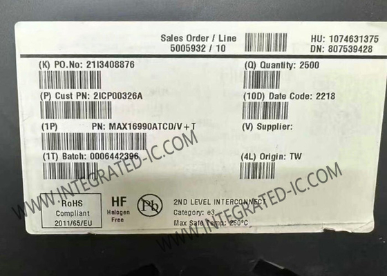 ইন্টিগ্রেটেড সার্কিট চিপ MAX16990ATCD 36V 2.5MHz অটোমোটিভ বুস্ট কন্ট্রোলার