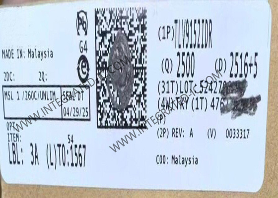 TLV9152IDR ইন্টিগ্রেটেড সার্কিট চিপ ডুয়াল 16V 4.5MHz লো-পাওয়ার অপারেশনাল এম্প্লিফায়ার
