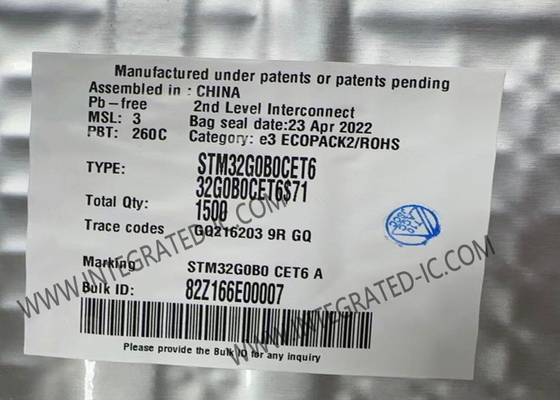 STM32G0B0CET6 32-বিট একক-কোর 64MHz 512KB এমবেডেড মাইক্রোকন্ট্রোলার আইসি