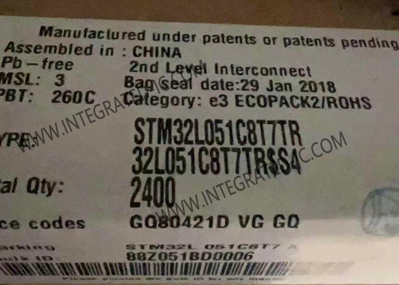 মাইক্রোকন্ট্রোলার এমসিইউ STM32L051C8T7 32 MHz সিপিইউ সিঙ্গল-কোর এমবেডেড আর্ম কর্টেক্স-এম0