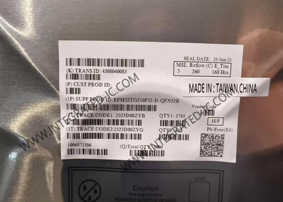 EFM32TG210F32-D-QFN32R মাইক্রোকন্ট্রোলার MCU 32 বিট মাইক্রোকন্ট্রোলার 32MHz Tiny Gecko MCU IC