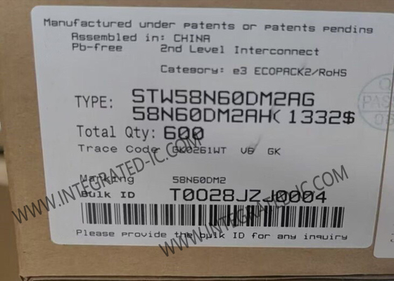 STW58N60DM2AG ইন্টিগ্রেটেড সার্কিট চিপ অটোমোটিভ এন-চ্যানেল 600V 50A পাওয়ার MOSFET ট্রানজিস্টর