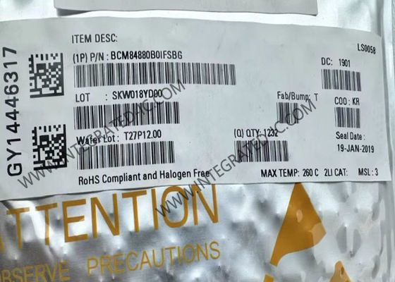 ইথারনেট আইসি BCM84880B0IFSBG সিঙ্গল-চিপ ইন্টিগ্রেটেড ইথারনেট সিএমওএস ট্রান্সিভার