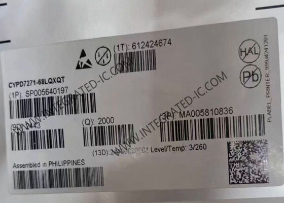 CYPD7271-68LQXQT ইন্টিগ্রেটেড সার্কিট চিপ ডুয়াল পোর্ট ইউএসবি-সি পাওয়ার ডেলিভারি এবং ডিসি-ডিসি কন্ট্রোলার