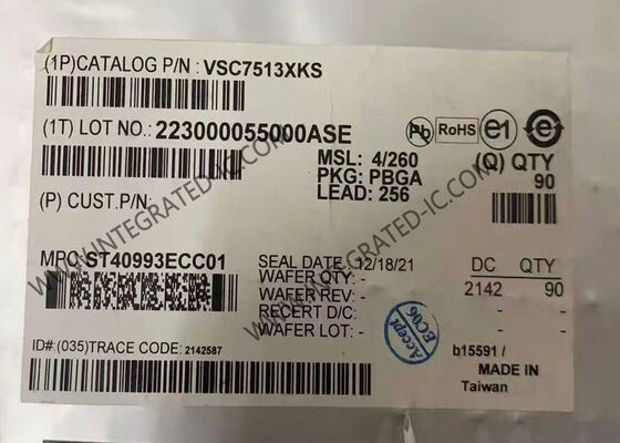 VSC7513XKS ইথারনেট আইসি ৮-পোর্ট ইন্ডাস্ট্রিয়াল গিগাবিট ইথারনেট সুইচ ৪টি Cu PHY সহ