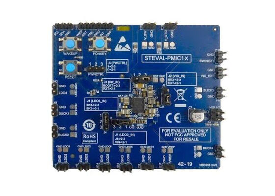STEVAL-PMIC1K1 এমবেডেড সলিউশন STPMIC1x পাওয়ার ম্যানেজমেন্ট আইসি মূল্যায়ন বোর্ড