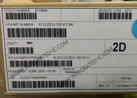 XCZU2EG-1SFVC784I Zynq UltraScale+ MPSOC EG সিস্টেম অন চিপ ফিল্ড প্রোগ্রামেবল গেট অ্যারে FPGA