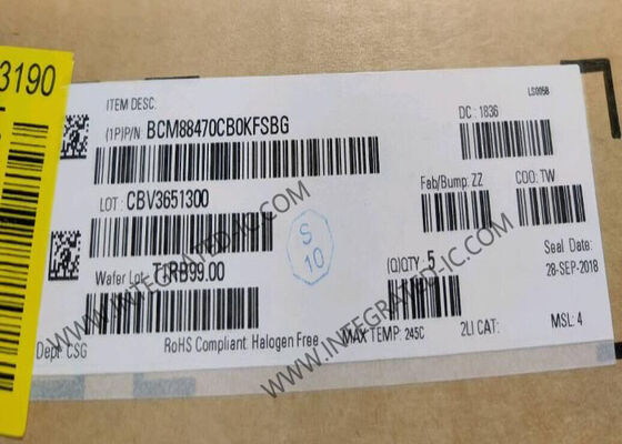 BCM88470CB0KFSBG ইথারনেট আইসি হাই পারফরম্যান্স 300Gbps StrataDNX Qumran-AX ইথারনেট সুইচ